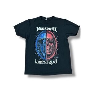 Megadeth Shirt Unisex Medium Black Slim Band Tee Tour Concert Lamb of God  2022